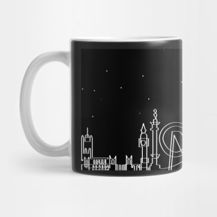 London Skyline by night in one stroke Mug